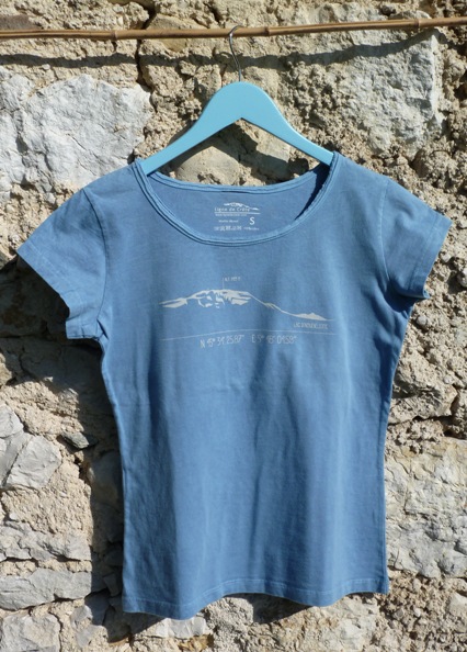 tee-shirt Ligne de Crête modèle feme coloris ciel